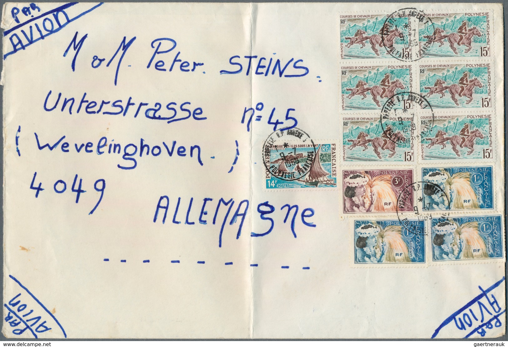 22588 Französisch-Polynesien: 1962/2000 (ca.), accumulation of apprx. 170 covers/cards with many attractiv