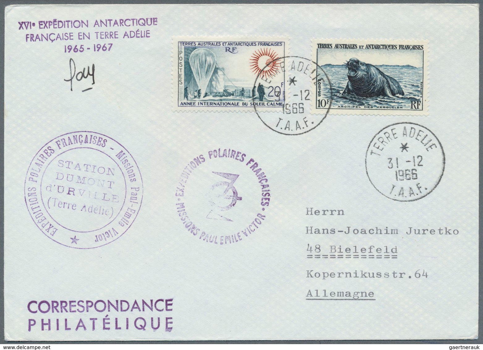 22595 Französische Gebiete In Der Antarktis: 1966/2004, Assortment Of Apprx. 190 Covers, A Lovely Range Of - Autres & Non Classés