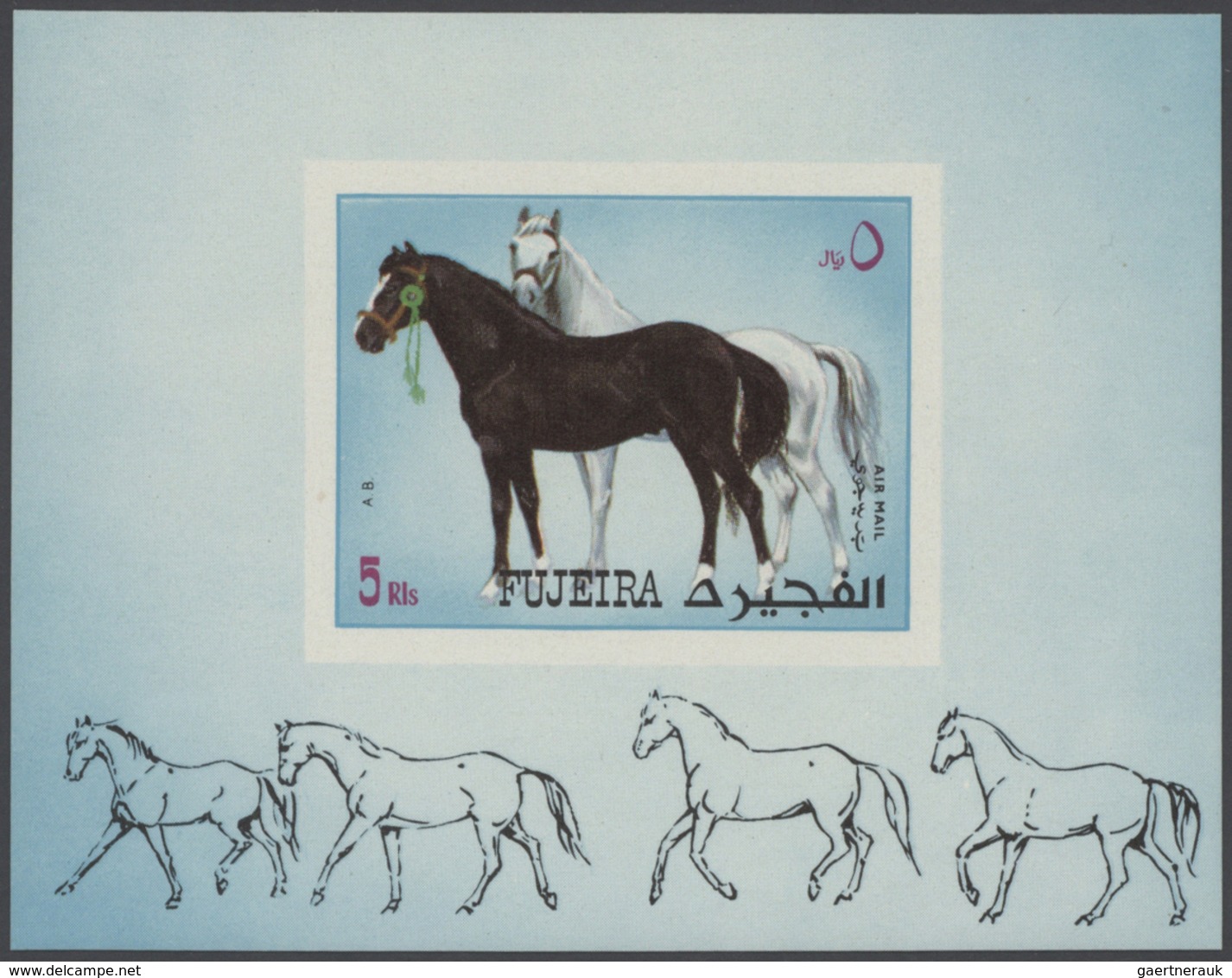 22604 Fudschaira / Fujeira: 1966/1972, U/m Accumulation Of Apprx. 310 Souvenir Sheets Incl. Attractive The - Fujeira