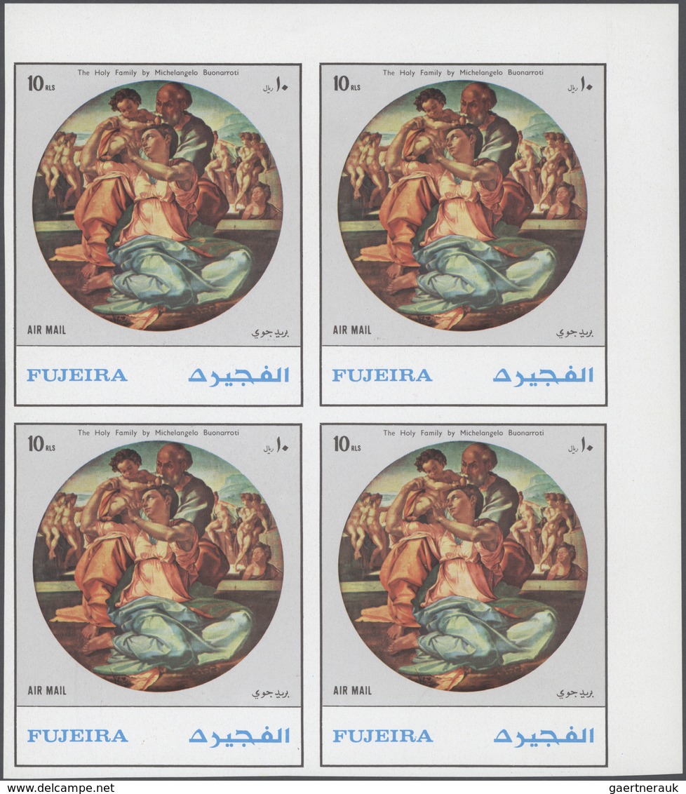 22605 Fudschaira / Fujeira: 1966/1972, U/m Accumulation Of Complete Sheets/large Units, Incl. Good Themati - Fujeira