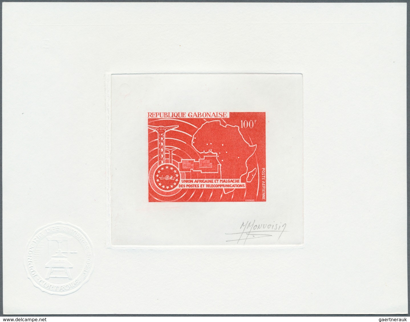 22618 Gabun: 1965/1983 (approx). Collection Of 10 Different Epreuves D'artiste Signée Showing Various Topi - Autres & Non Classés