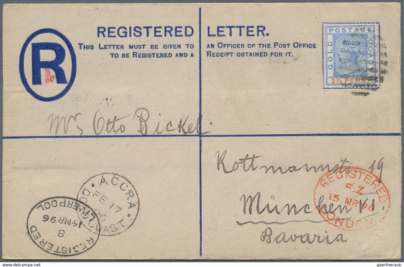 22633 Goldküste: 1894/1952: 36 Interesting Envelopes, Picture Postcards And Postal Stationeries Including - Côte D'Or (...-1957)