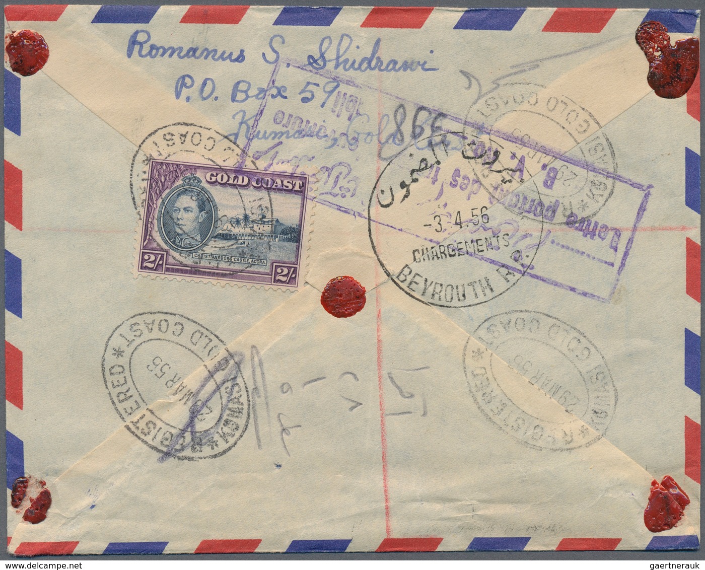 22633 Goldküste: 1894/1952: 36 interesting envelopes, picture postcards and postal stationeries including