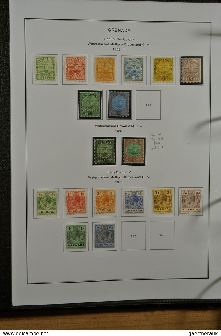 22635 Grenada: 1902-1974. Mostly Mint Hinged Collection Grenada 1902-1974 On Selfmade Pages In Binder. Col - Grenade (...-1974)