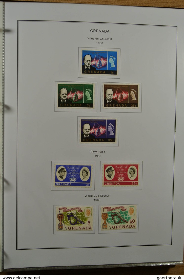 22635 Grenada: 1902-1974. Mostly Mint Hinged Collection Grenada 1902-1974 On Selfmade Pages In Binder. Col - Grenade (...-1974)