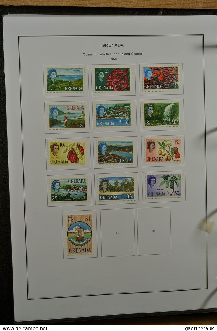 22635 Grenada: 1902-1974. Mostly Mint Hinged Collection Grenada 1902-1974 On Selfmade Pages In Binder. Col - Grenade (...-1974)