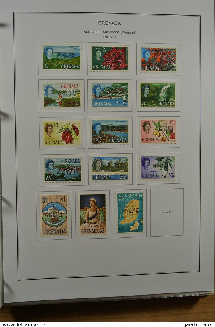 22635 Grenada: 1902-1974. Mostly mint hinged collection Grenada 1902-1974 on selfmade pages in binder. Col