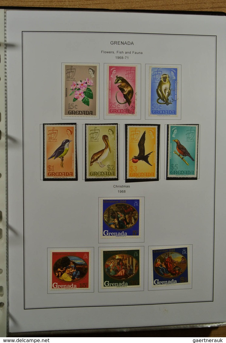 22635 Grenada: 1902-1974. Mostly mint hinged collection Grenada 1902-1974 on selfmade pages in binder. Col