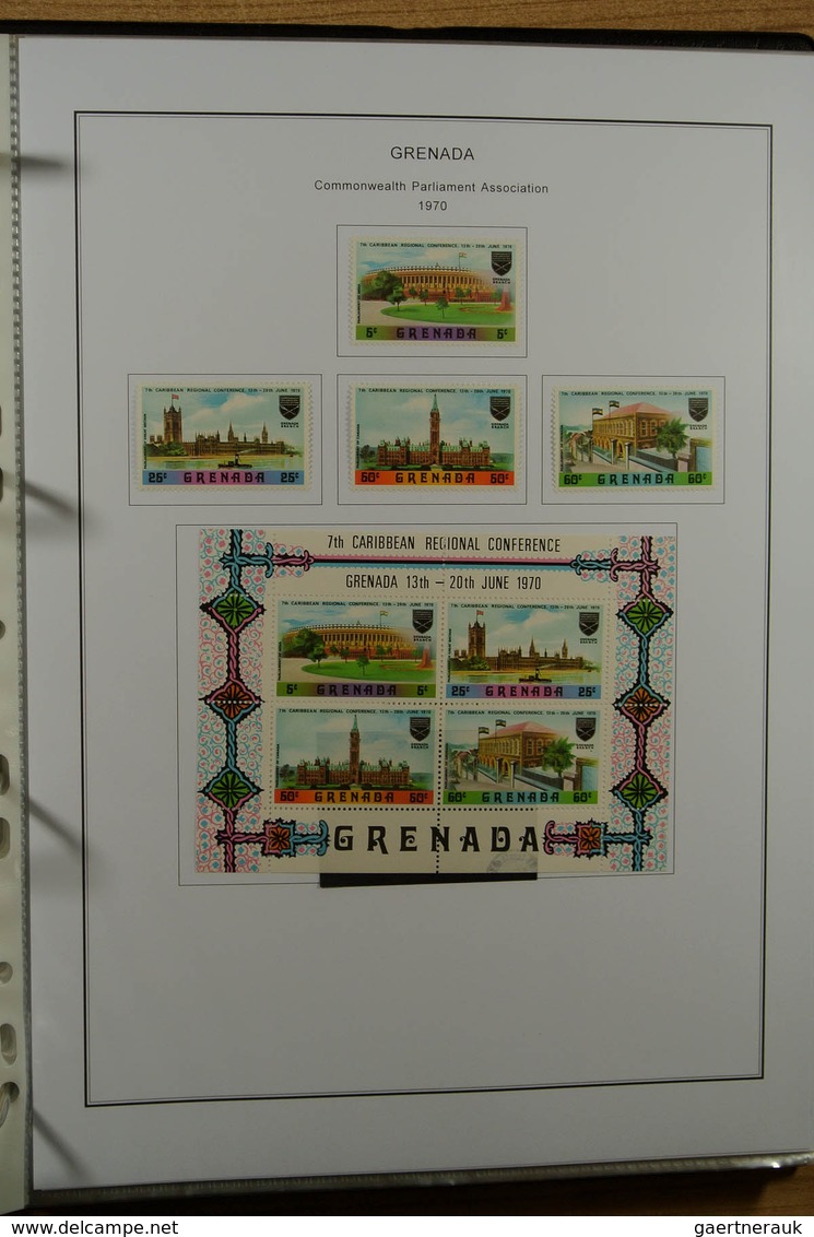 22635 Grenada: 1902-1974. Mostly mint hinged collection Grenada 1902-1974 on selfmade pages in binder. Col