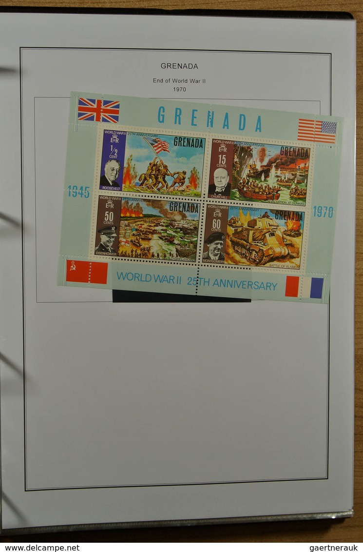 22635 Grenada: 1902-1974. Mostly mint hinged collection Grenada 1902-1974 on selfmade pages in binder. Col