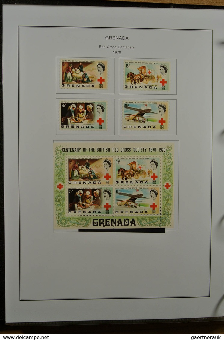 22635 Grenada: 1902-1974. Mostly mint hinged collection Grenada 1902-1974 on selfmade pages in binder. Col