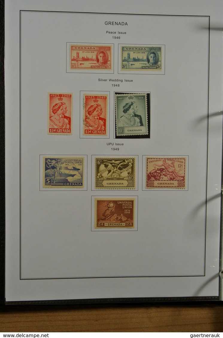 22635 Grenada: 1902-1974. Mostly mint hinged collection Grenada 1902-1974 on selfmade pages in binder. Col