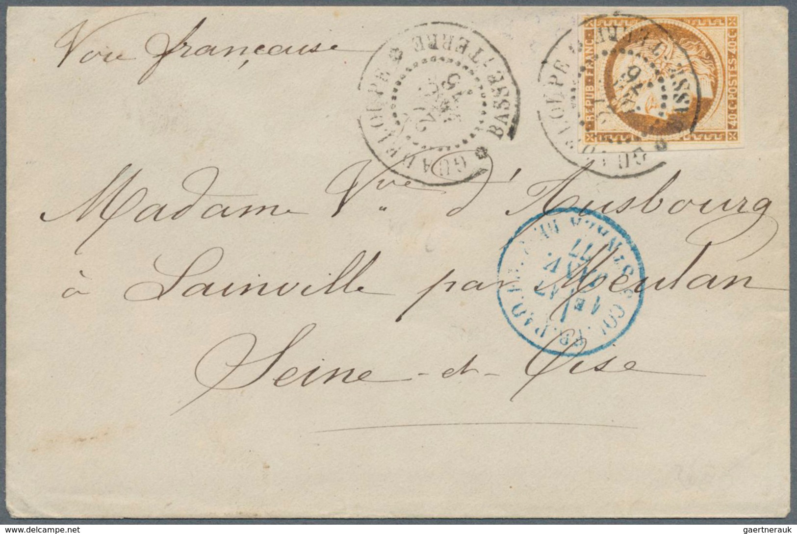 22638 Guadeloupe: 1837/1913, Collection Of Apprx. 90 Entires From A Nice Selection Of Pre-philatelic/stamp - Lettres & Documents