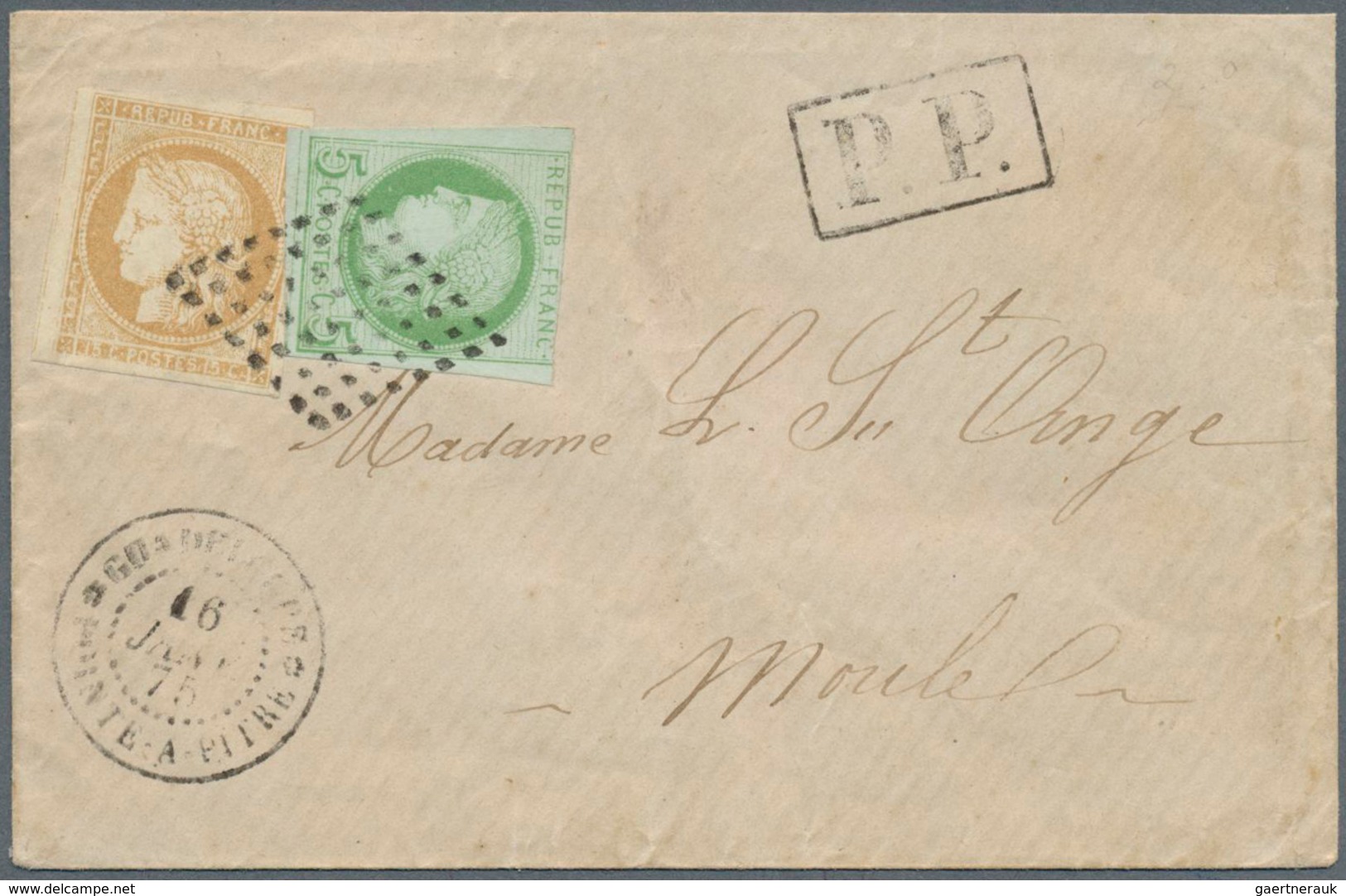 22638 Guadeloupe: 1837/1913, Collection Of Apprx. 90 Entires From A Nice Selection Of Pre-philatelic/stamp - Lettres & Documents
