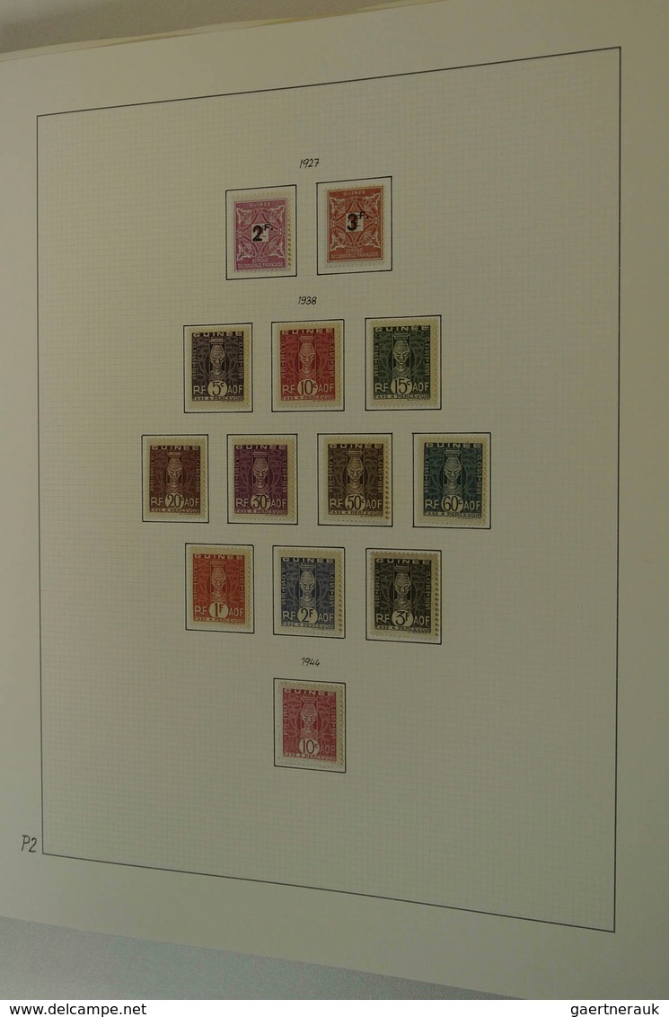 22644 Guinea: 1892/1980: MNH, mint hinged and used collection Guinee 1892-1980 in 2 Lindner albums. Collec