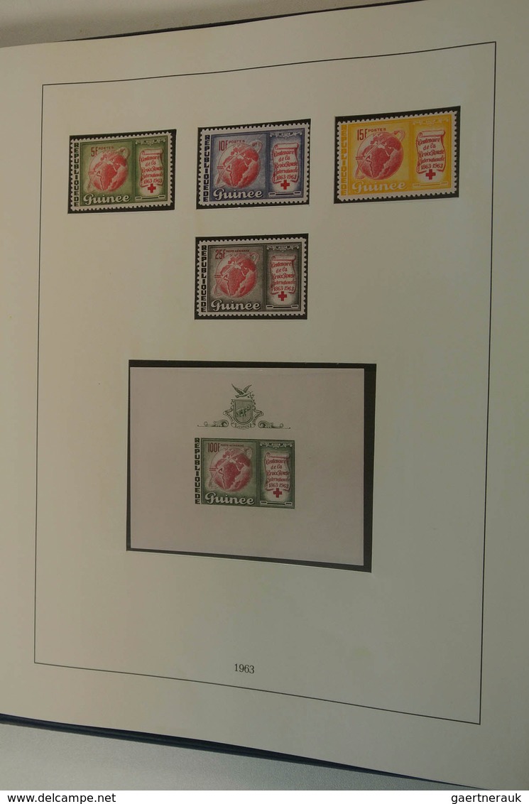 22644 Guinea: 1892/1980: MNH, mint hinged and used collection Guinee 1892-1980 in 2 Lindner albums. Collec