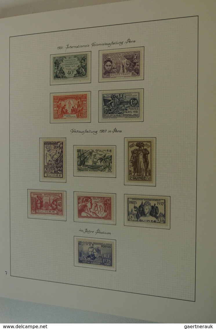 22644 Guinea: 1892/1980: MNH, mint hinged and used collection Guinee 1892-1980 in 2 Lindner albums. Collec