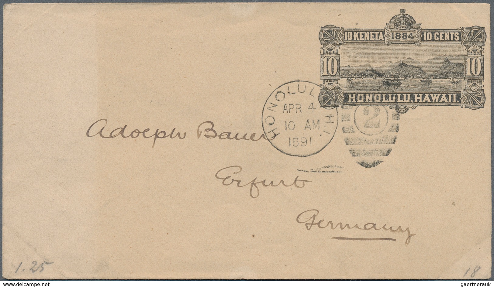 22657 Hawaii - Ganzsachen: 1890-1900, 25 Postal Stationery Cards And Envelopes, Mint And Used Including Co - Hawaï