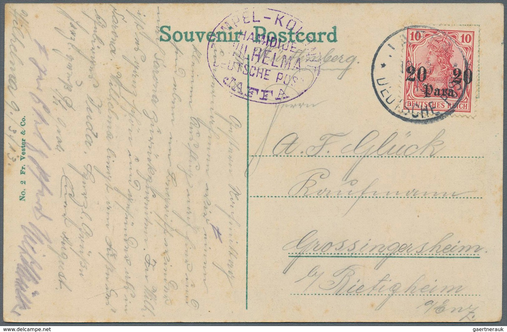 22664 Holyland: 1902/1913, schöne Dokumentation von 32 Belegen einer Korrespondenz aus den deutschen Siedl