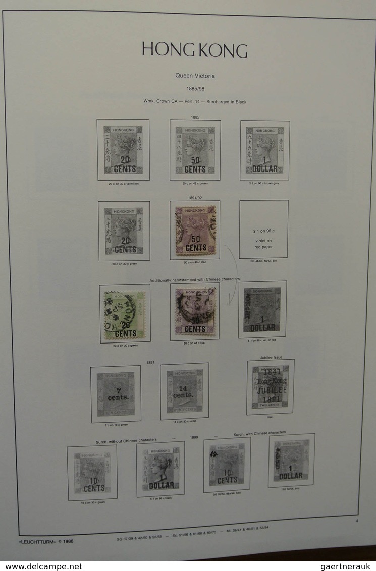 22669 Hongkong: 1882-2002. MNH, mint hinged and used collection Hong Kong 1882-2002 in 4 albums. The empha