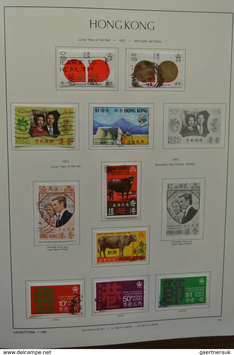 22669 Hongkong: 1882-2002. MNH, mint hinged and used collection Hong Kong 1882-2002 in 4 albums. The empha