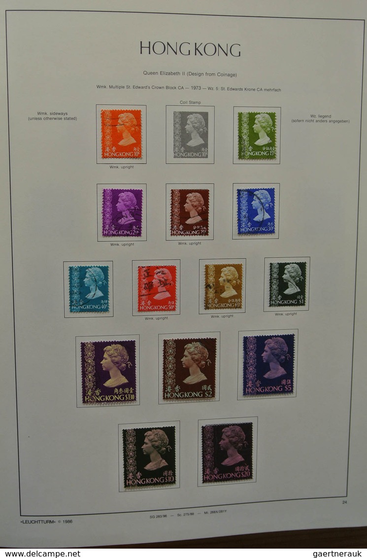 22669 Hongkong: 1882-2002. MNH, mint hinged and used collection Hong Kong 1882-2002 in 4 albums. The empha