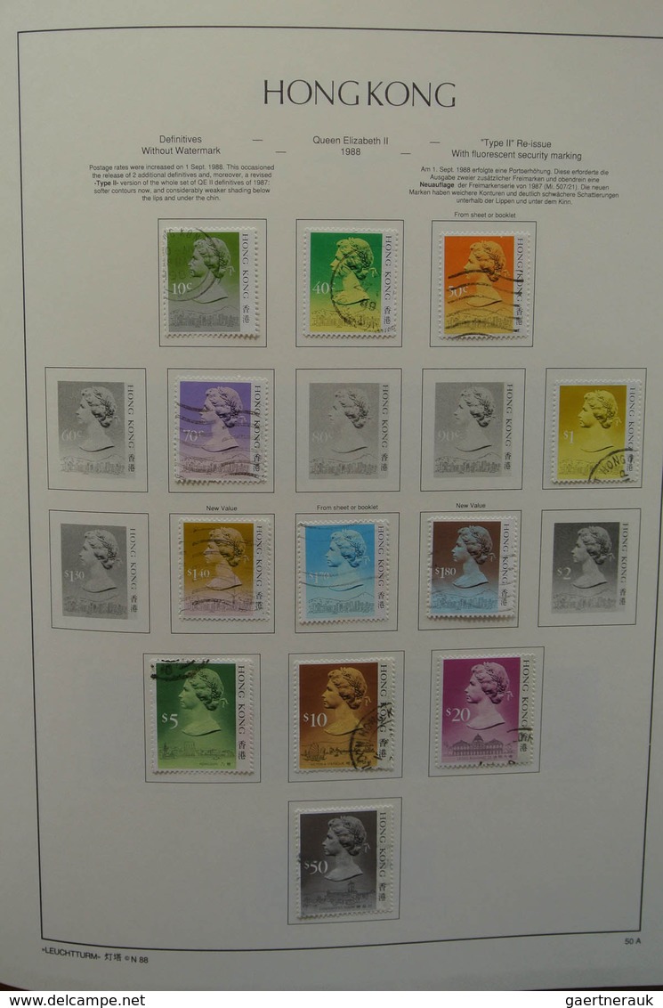 22669 Hongkong: 1882-2002. MNH, mint hinged and used collection Hong Kong 1882-2002 in 4 albums. The empha