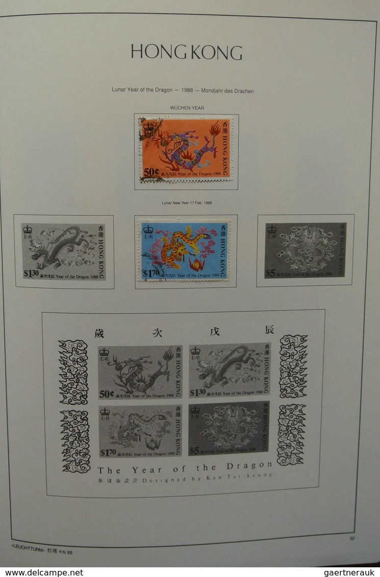 22669 Hongkong: 1882-2002. MNH, mint hinged and used collection Hong Kong 1882-2002 in 4 albums. The empha