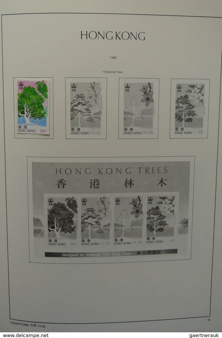 22669 Hongkong: 1882-2002. MNH, mint hinged and used collection Hong Kong 1882-2002 in 4 albums. The empha