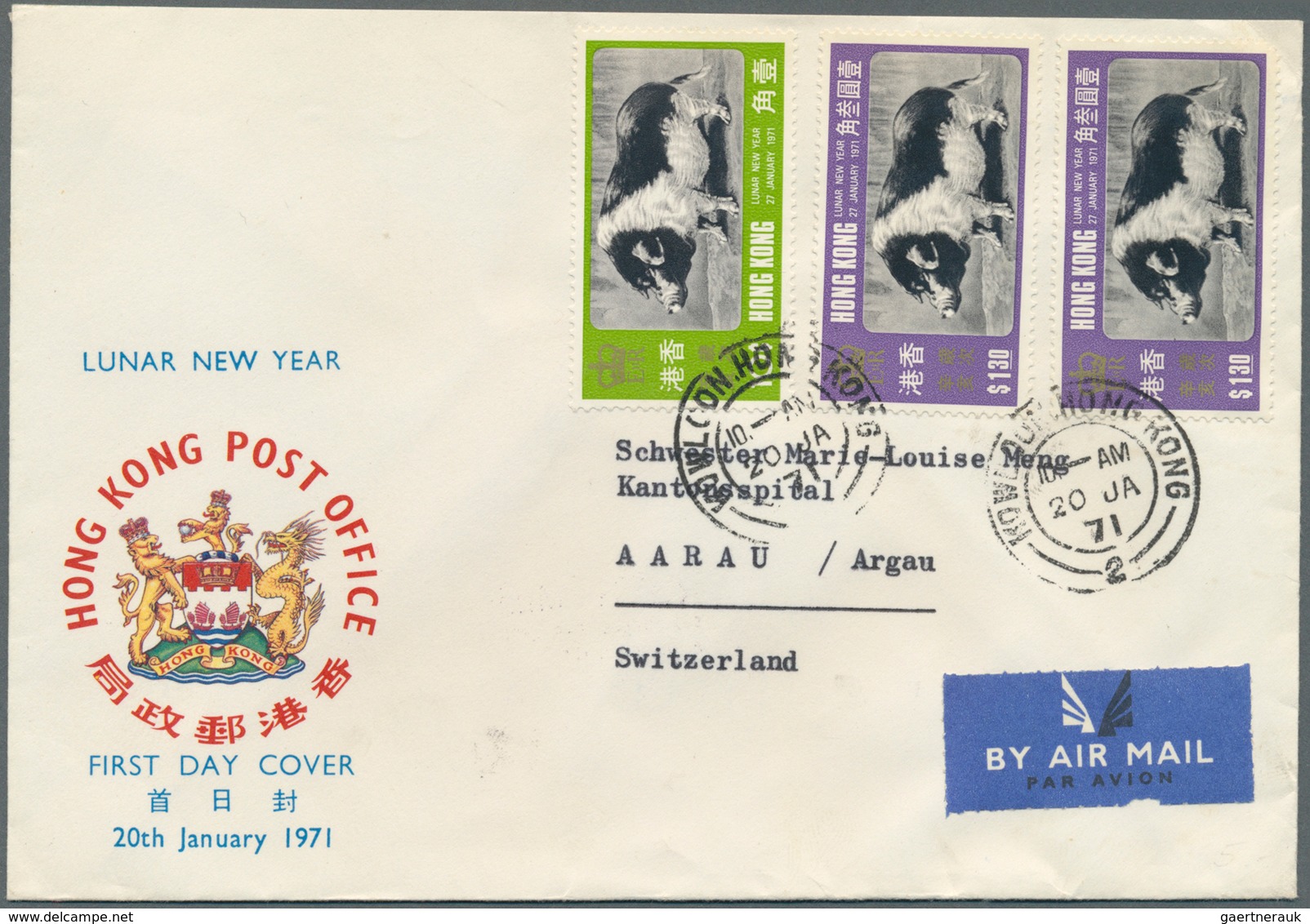 22670 Hongkong: 1910/70, covers (9); 1963/92, FDC (14, inc. 1963 Red Cross, 1967 new year, 1971 new year).