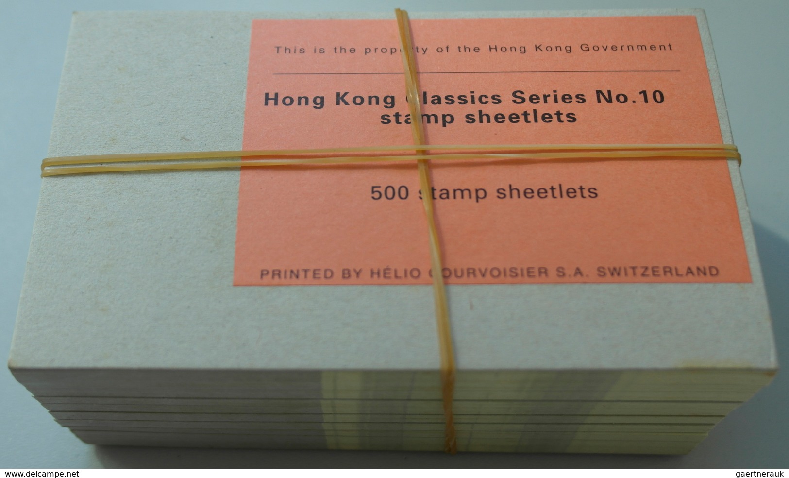22673 Hongkong: 1997, Royal Postbox Type Of 1991, Lot Of 500 Souvenir Sheets "$5 Hong Kong Classics Series - Autres & Non Classés