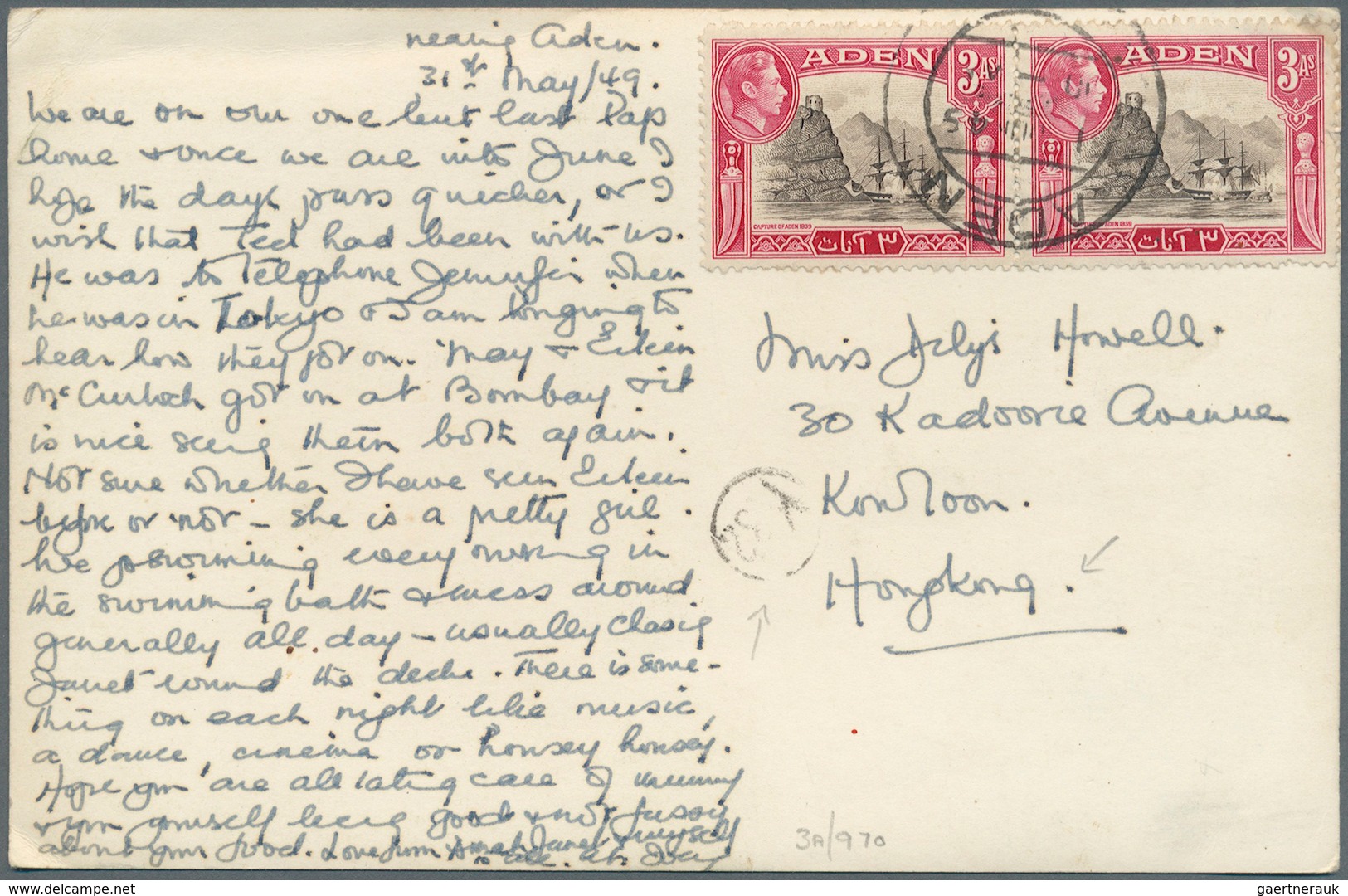 22676 Hongkong - Besonderheiten: 1858/1948: Incoming Mail, Covers/stationery/ppc (12) Inc. 1858 Soldiers L - Autres & Non Classés