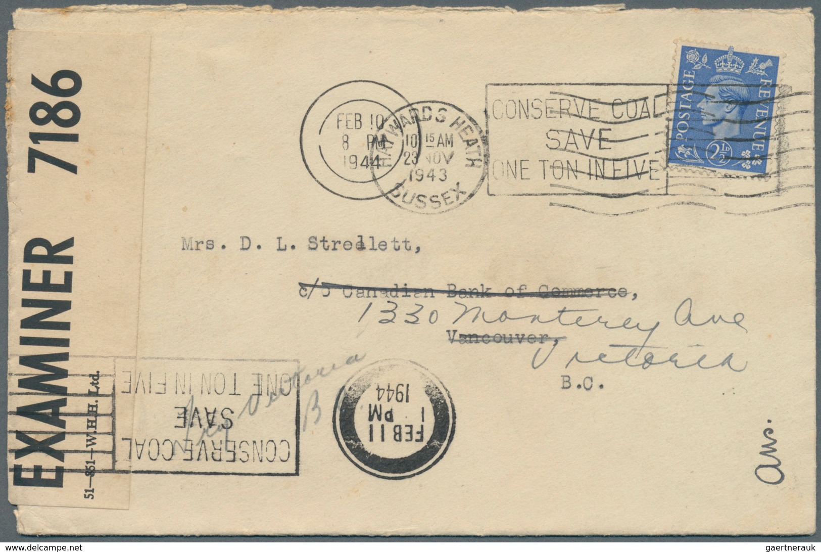 22677 Hongkong - Besonderheiten: 1938/57, the "Strellett" family correspondence between Hong Kong, Canada,