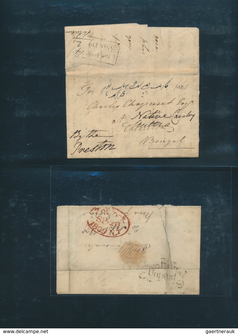 22679 Indien - Vorphilatelie: 1808-1860's: Collection Of 46 Stampless Letters And Covers, Pre-philatelic M - ...-1852 Préphilatélie