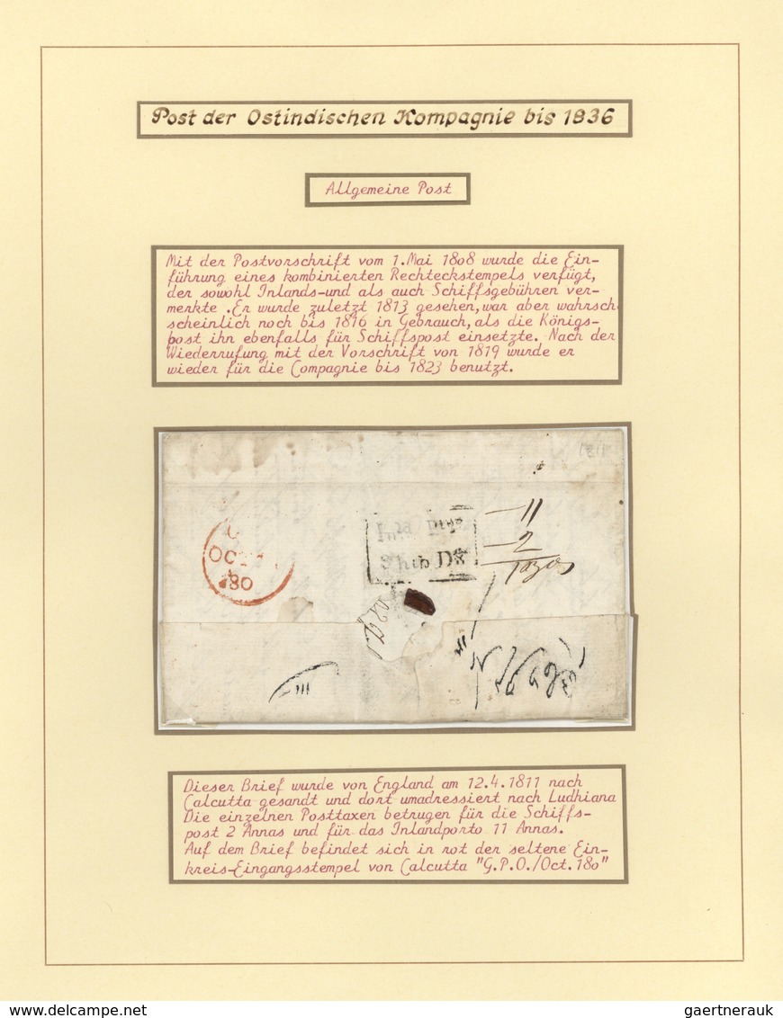 22681 Indien: 1811-1907: Collection Of Early Stamps, Pieces And 17 Covers, Well Written Up On Individual P - Autres & Non Classés