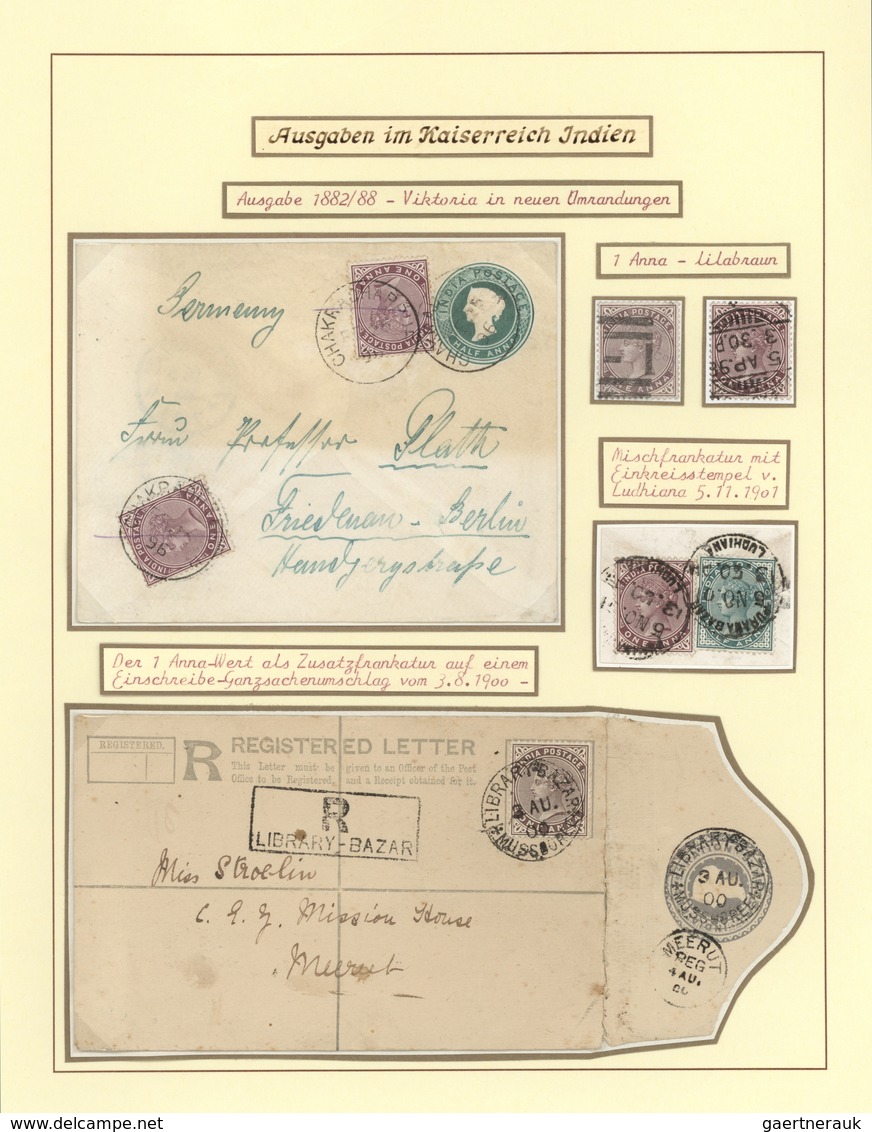 22681 Indien: 1811-1907: Collection Of Early Stamps, Pieces And 17 Covers, Well Written Up On Individual P - Autres & Non Classés