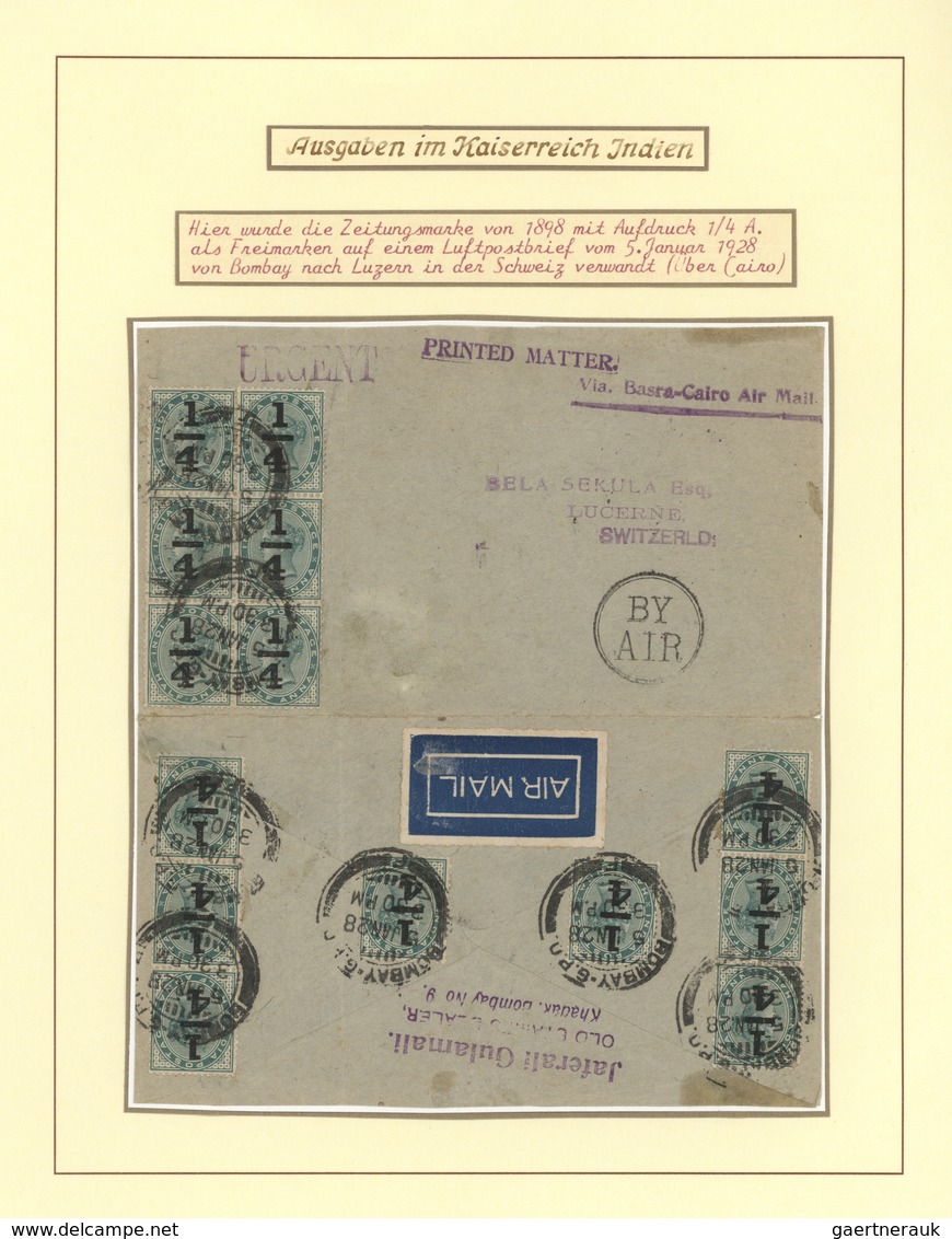 22681 Indien: 1811-1907: Collection Of Early Stamps, Pieces And 17 Covers, Well Written Up On Individual P - Autres & Non Classés