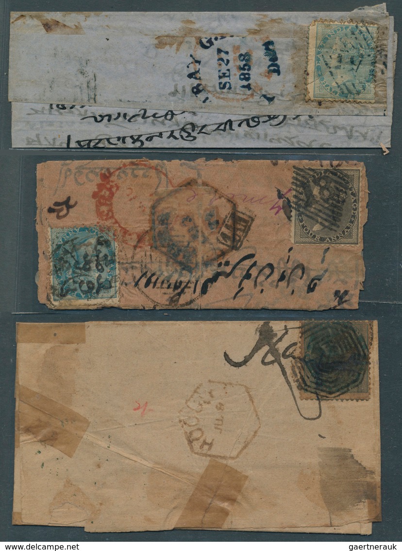 22682 Indien: 1829 - 1874, East India Company: a wonderful lot of one incoming prephilatelic letter and 23