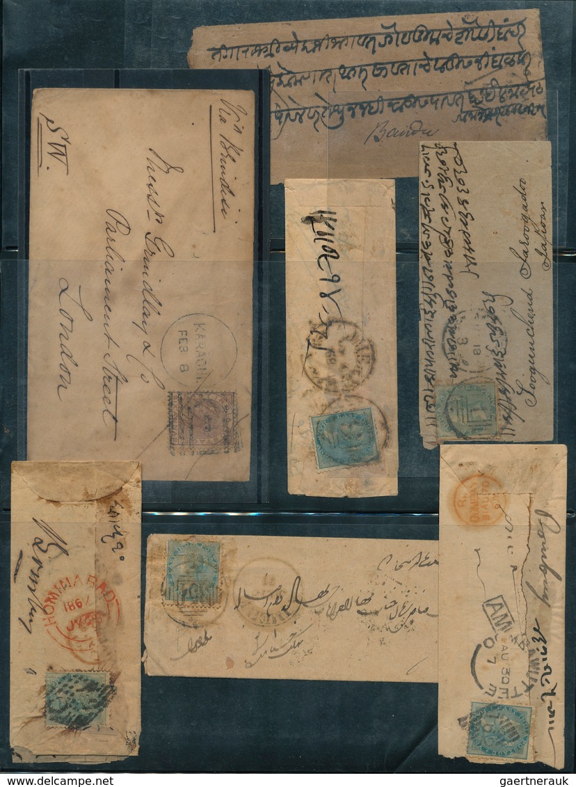 22682 Indien: 1829 - 1874, East India Company: a wonderful lot of one incoming prephilatelic letter and 23