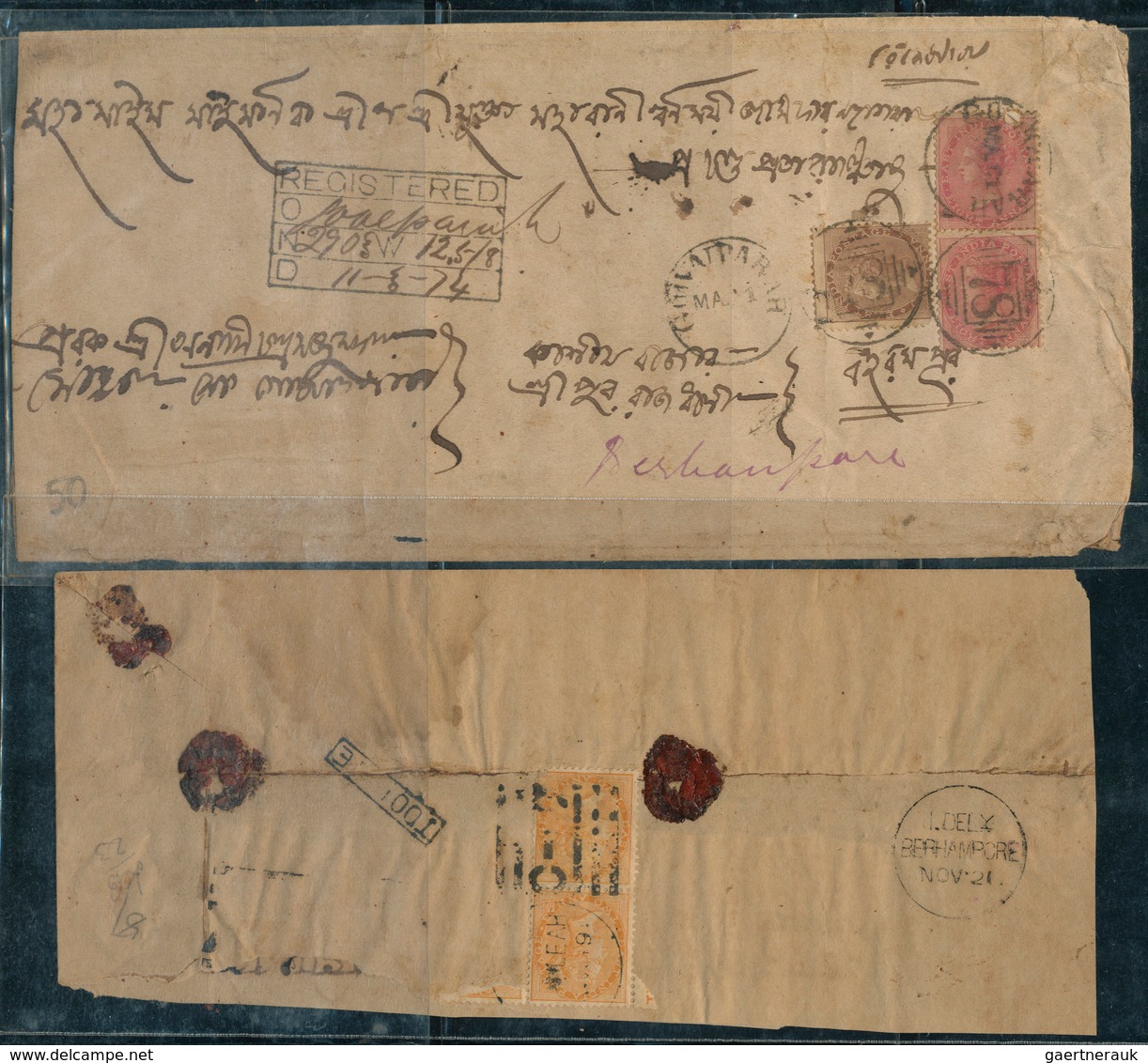 22682 Indien: 1829 - 1874, East India Company: a wonderful lot of one incoming prephilatelic letter and 23