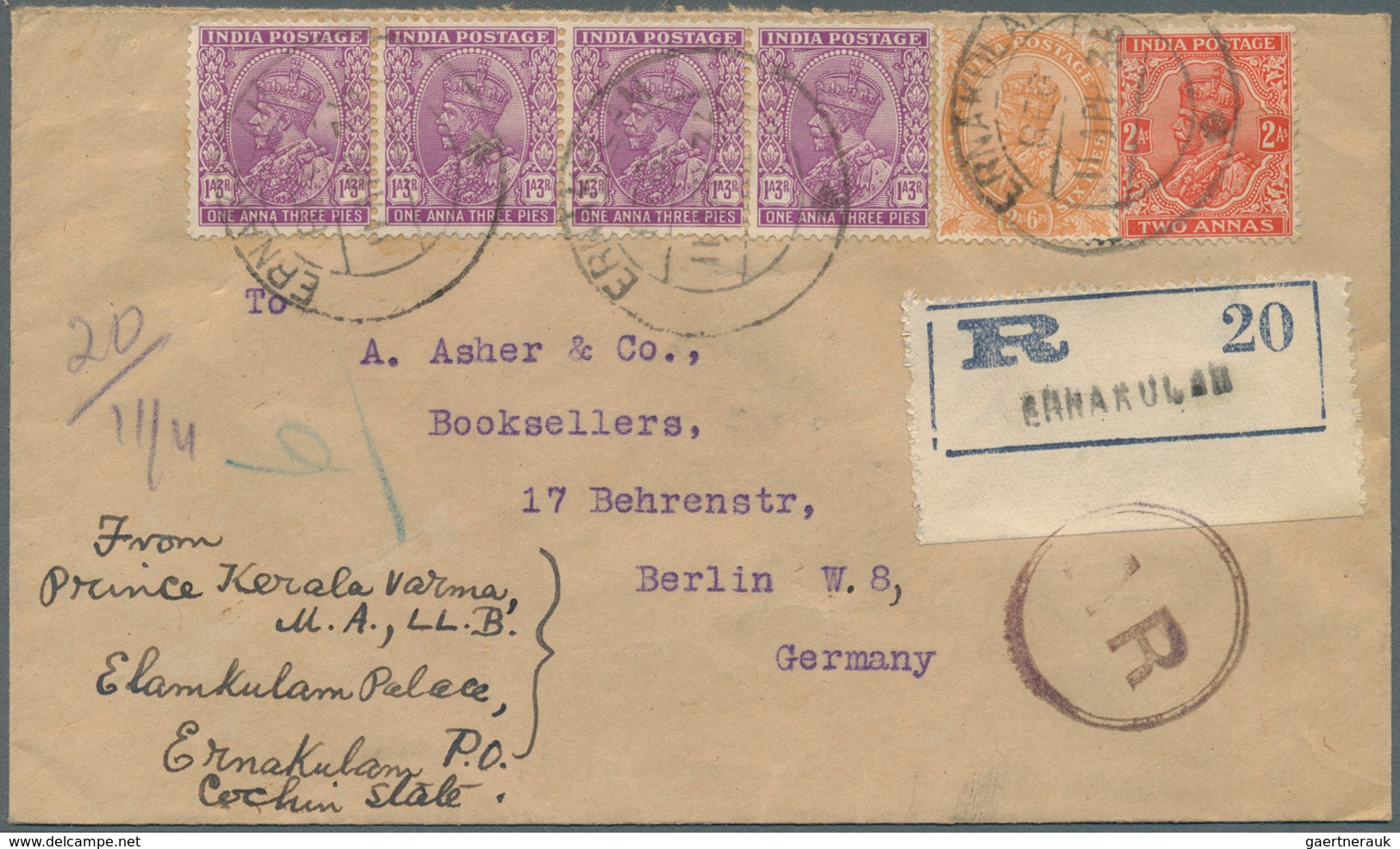 22684 Indien: 1850's-1970's Ca.: About 180 Covers, Postcards, Picture Postcards, Documents And Postal Stat - Autres & Non Classés