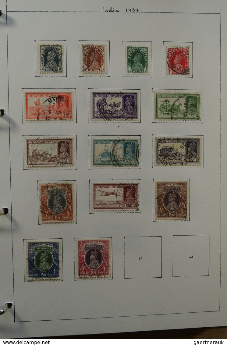 22686 Indien: 1854-1976. Used collection India 1854-1976 in blanc album, including much better classic mat
