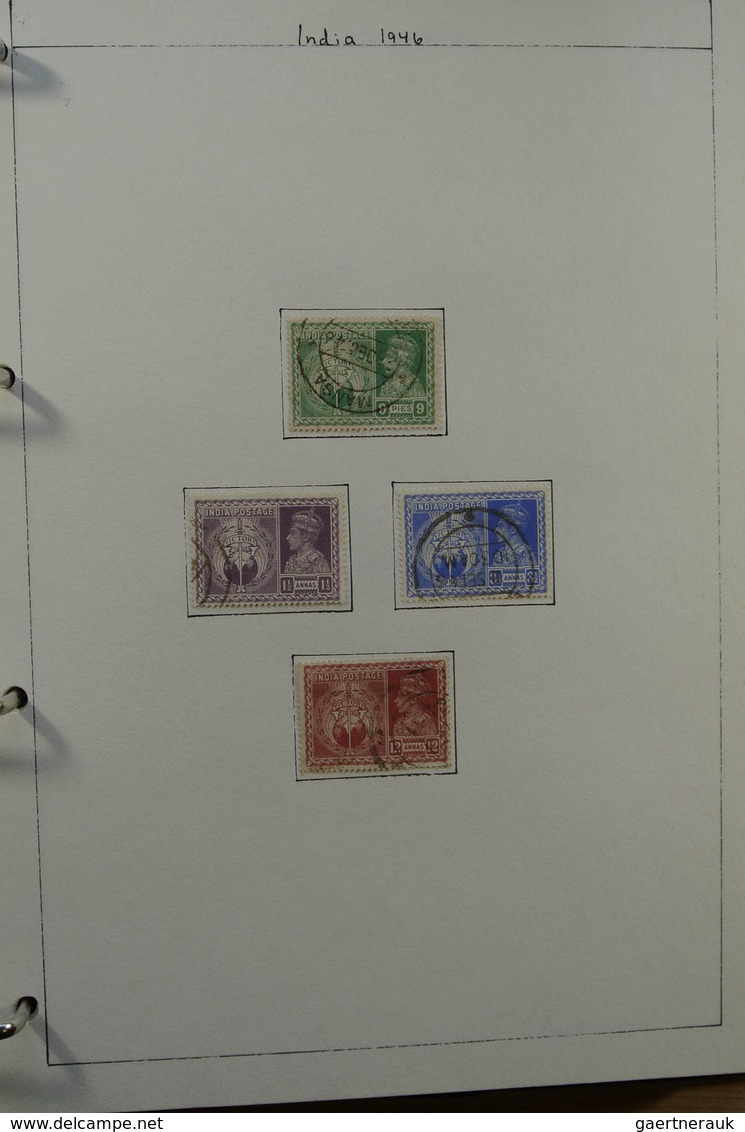 22686 Indien: 1854-1976. Used collection India 1854-1976 in blanc album, including much better classic mat