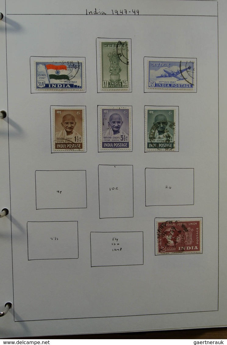 22686 Indien: 1854-1976. Used collection India 1854-1976 in blanc album, including much better classic mat