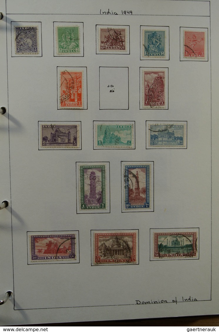 22686 Indien: 1854-1976. Used collection India 1854-1976 in blanc album, including much better classic mat