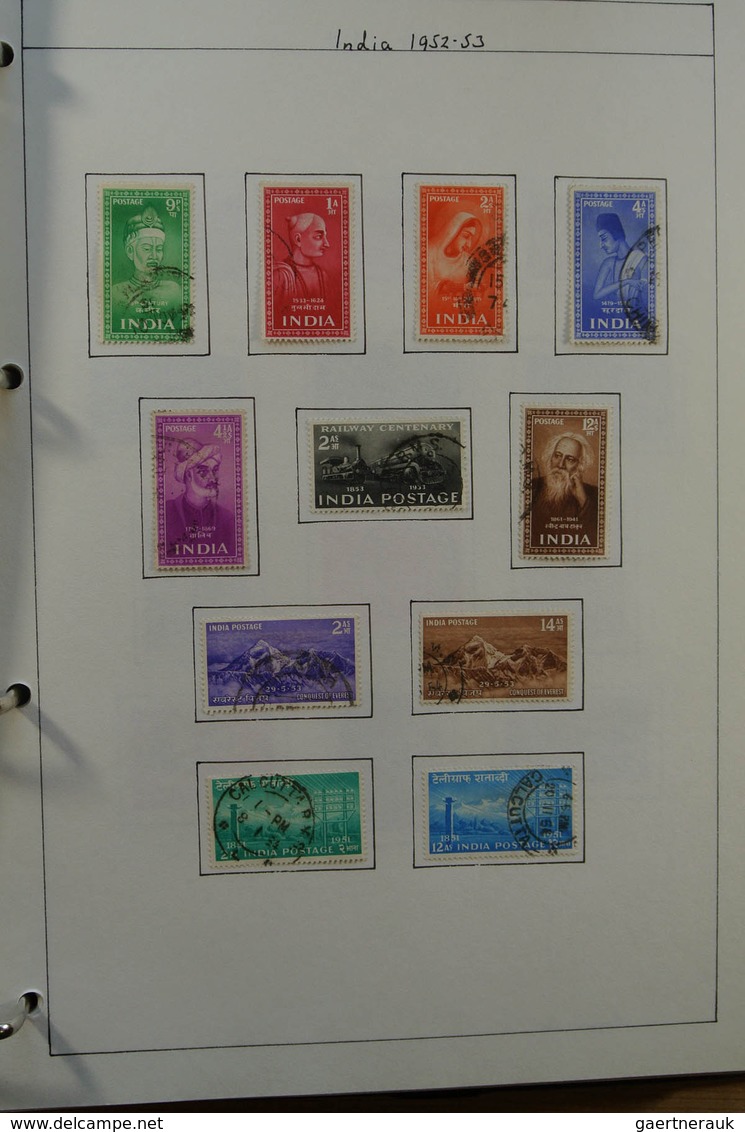 22686 Indien: 1854-1976. Used collection India 1854-1976 in blanc album, including much better classic mat