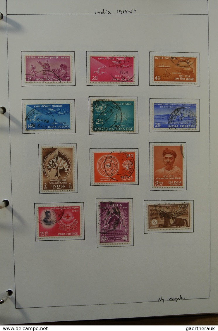 22686 Indien: 1854-1976. Used collection India 1854-1976 in blanc album, including much better classic mat