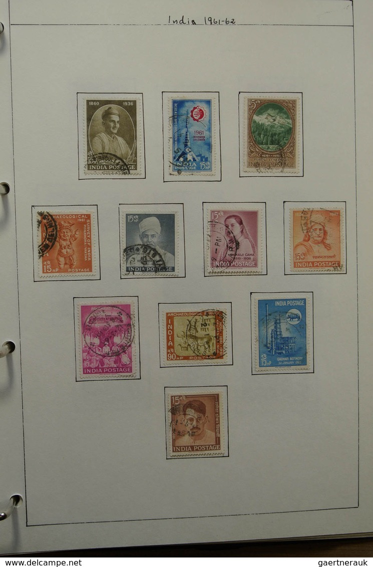 22686 Indien: 1854-1976. Used collection India 1854-1976 in blanc album, including much better classic mat