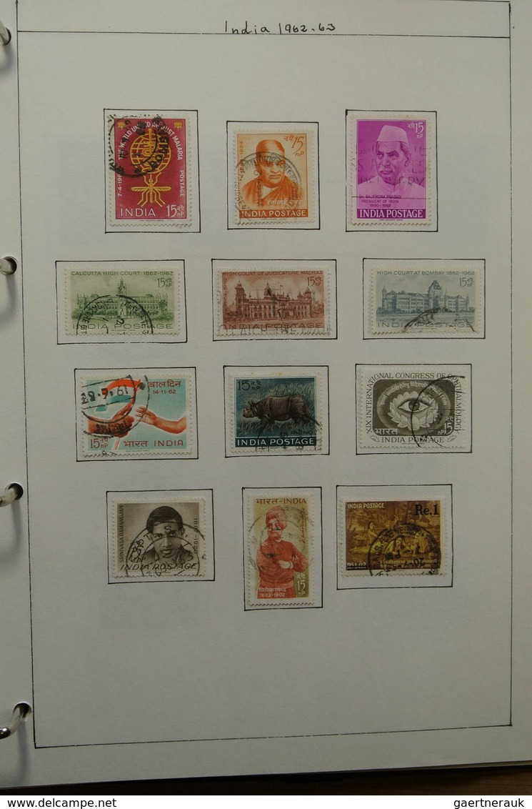 22686 Indien: 1854-1976. Used collection India 1854-1976 in blanc album, including much better classic mat