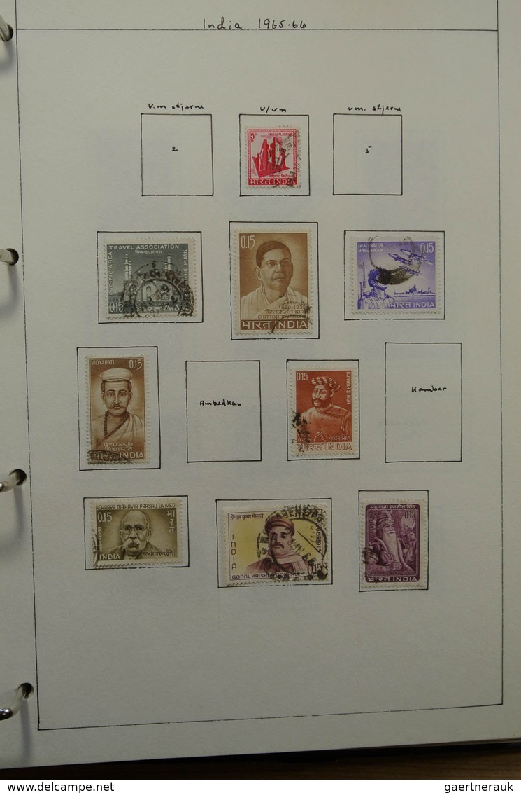 22686 Indien: 1854-1976. Used collection India 1854-1976 in blanc album, including much better classic mat